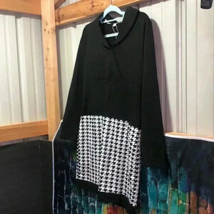 Exclusive size large black and white dress